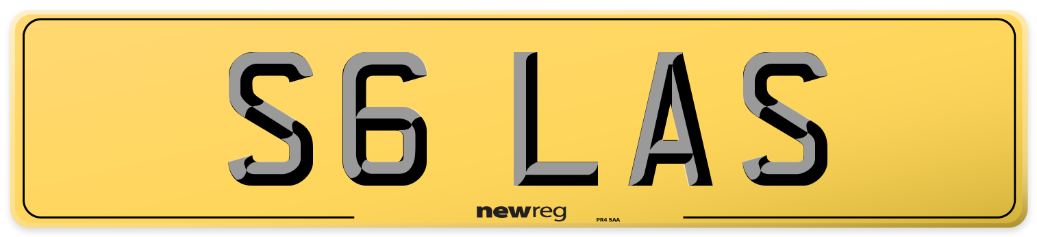 S6 LAS Rear Number Plate