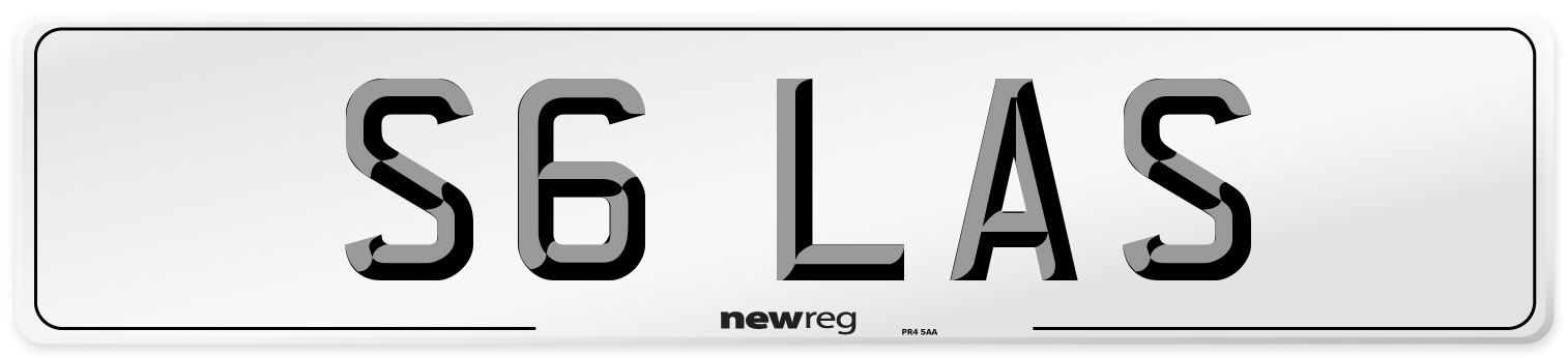 S6 LAS Front Number Plate