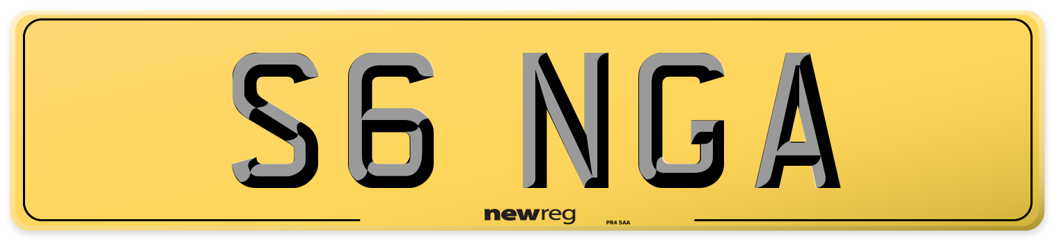 S6 NGA Rear Number Plate