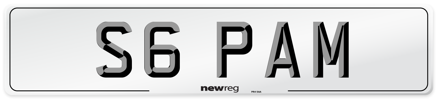 S6 PAM Front Number Plate