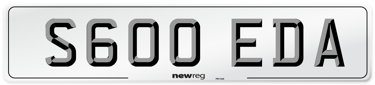 S600 EDA Front Number Plate