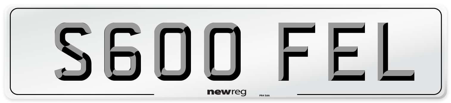 S600 FEL Front Number Plate