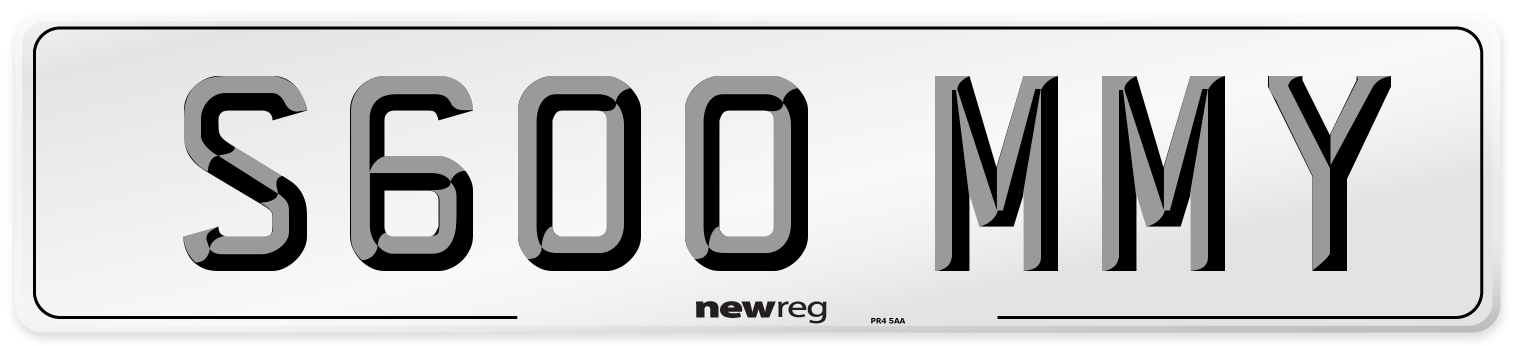 S600 MMY Front Number Plate