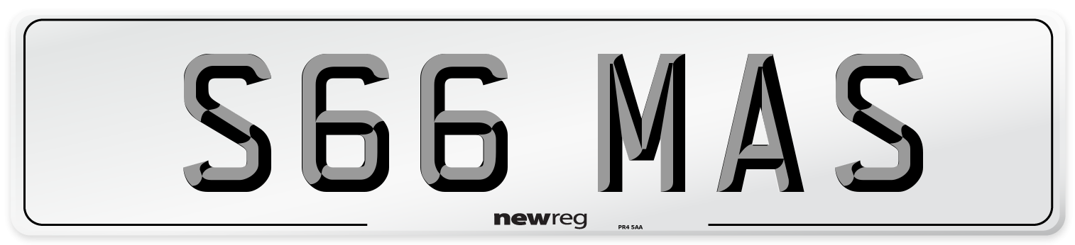 S66 MAS Front Number Plate