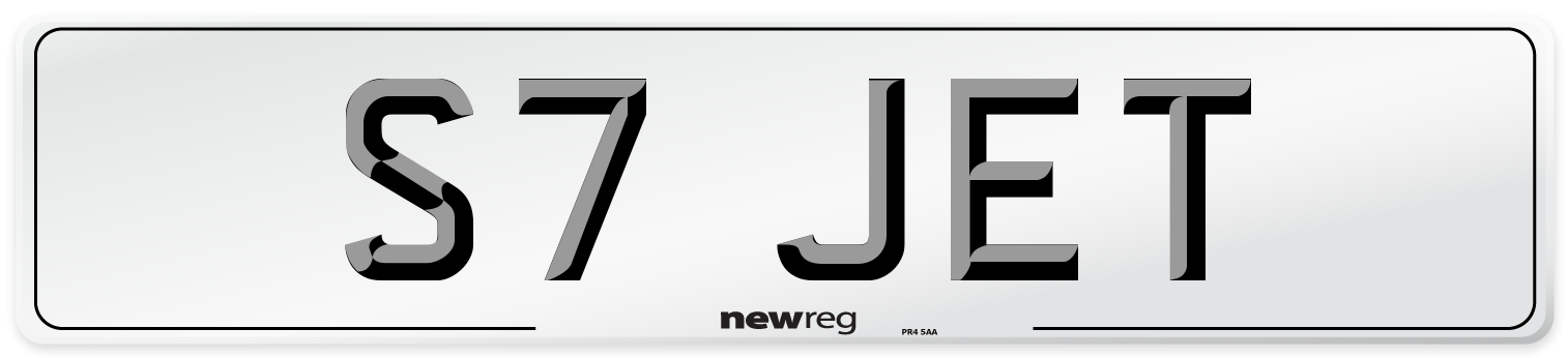 S7 JET Front Number Plate