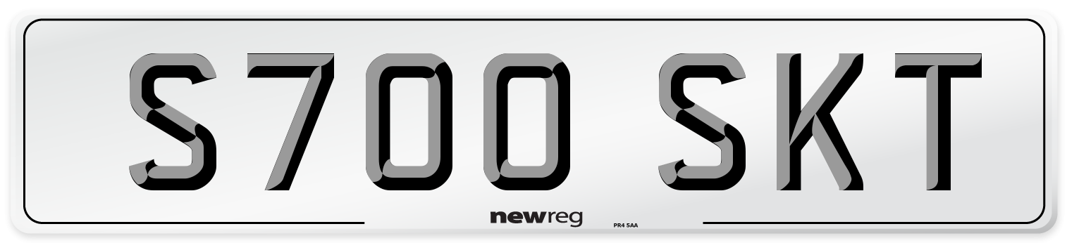 S700 SKT Front Number Plate