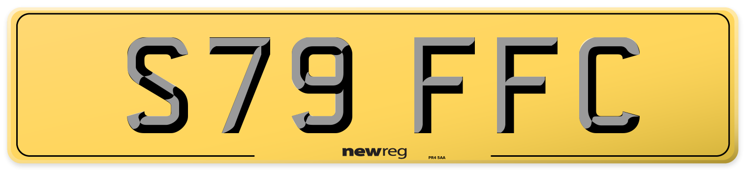 S79 FFC Rear Number Plate