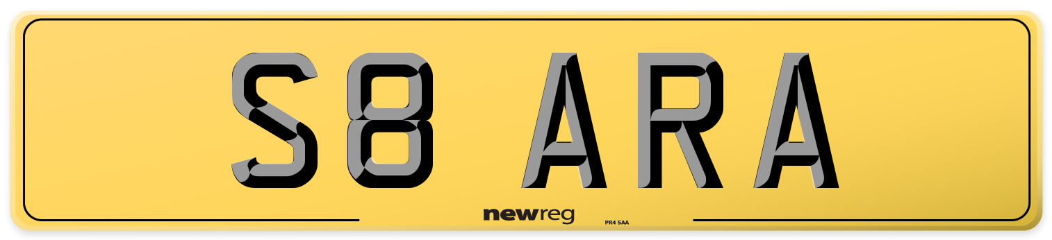 S8 ARA Rear Number Plate