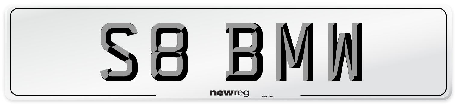 S8 BMW Front Number Plate