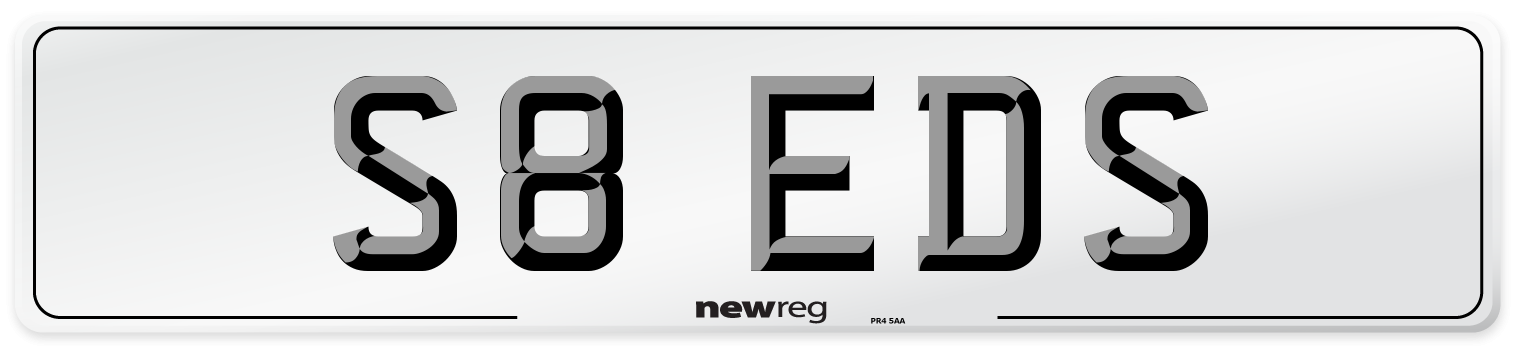 S8 EDS Front Number Plate