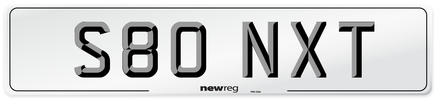 S80 NXT Front Number Plate