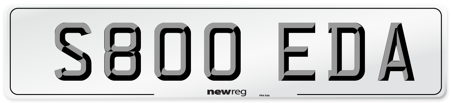 S800 EDA Front Number Plate