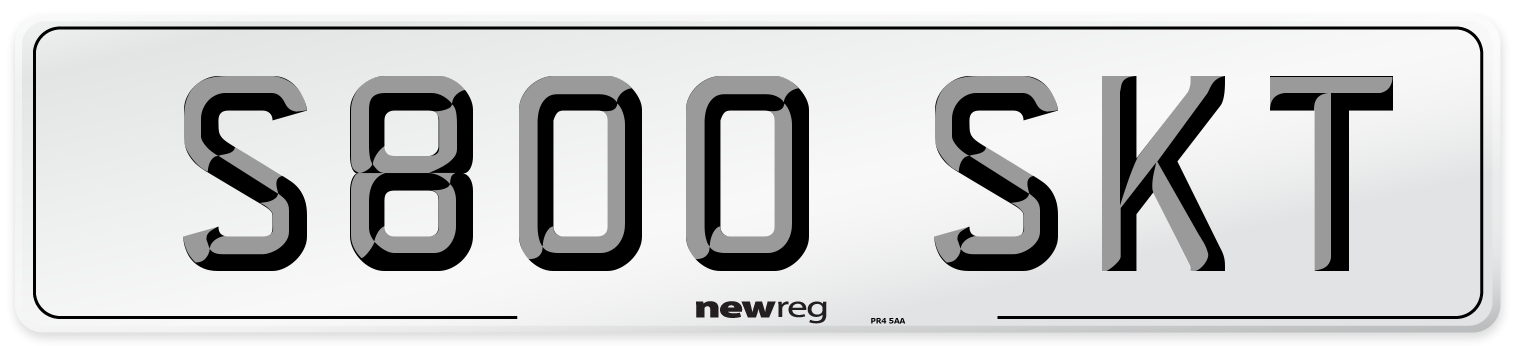 S800 SKT Front Number Plate