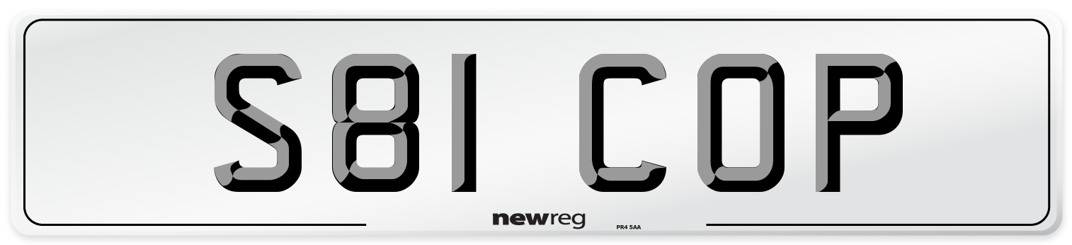 S81 COP Front Number Plate