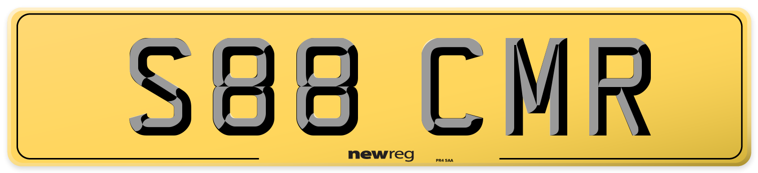 S88 CMR Rear Number Plate
