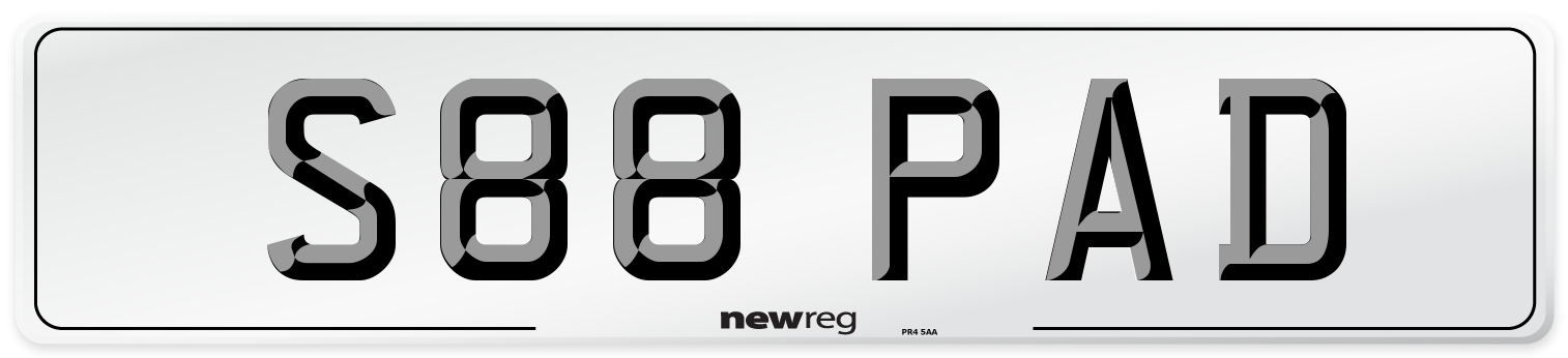 S88 PAD Front Number Plate
