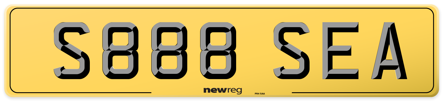 S888 SEA Rear Number Plate