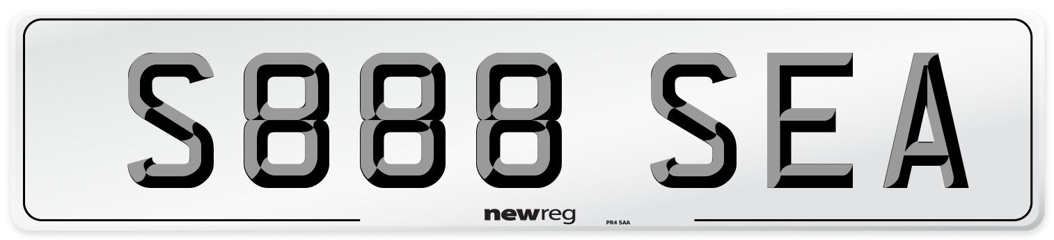 S888 SEA Front Number Plate