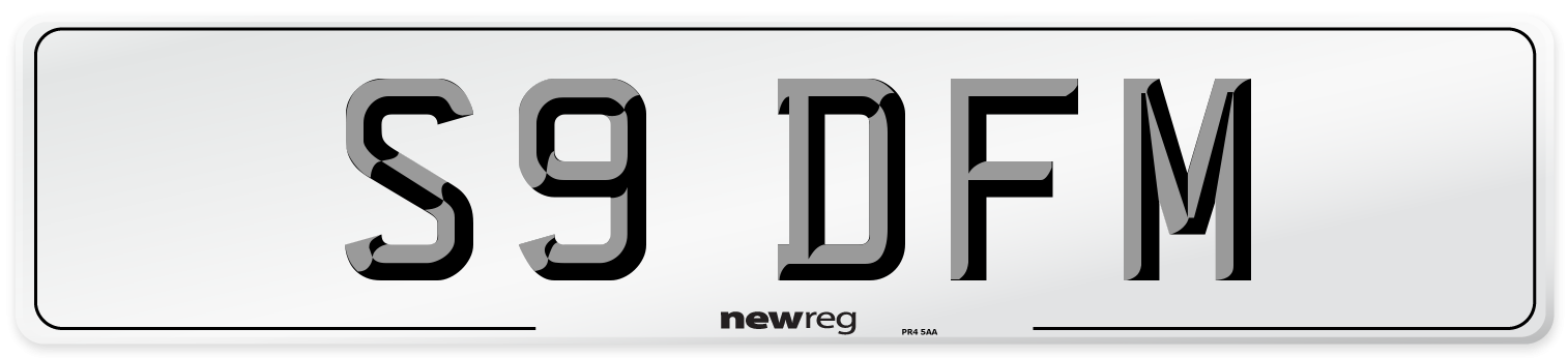 S9 DFM Front Number Plate