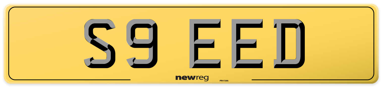 S9 EED Rear Number Plate