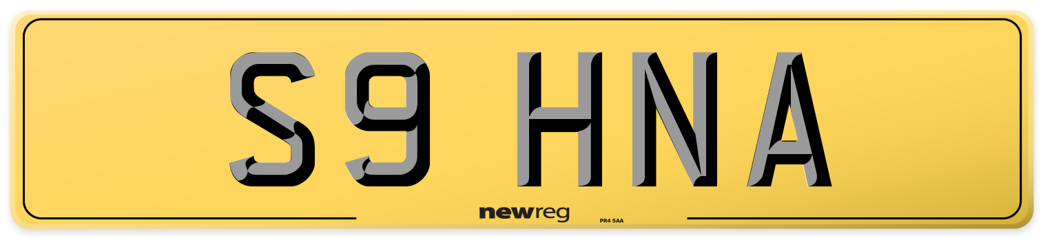 S9 HNA Rear Number Plate