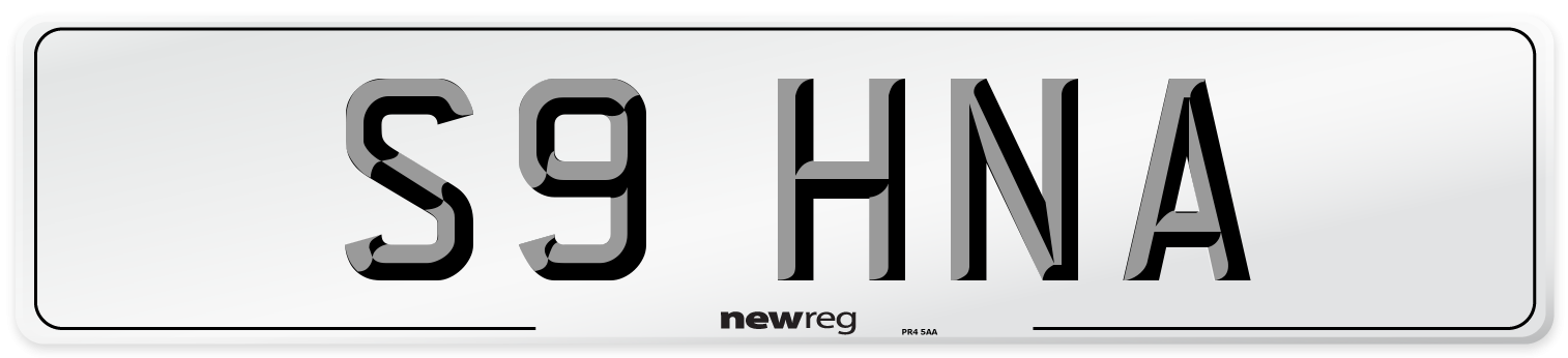 S9 HNA Front Number Plate