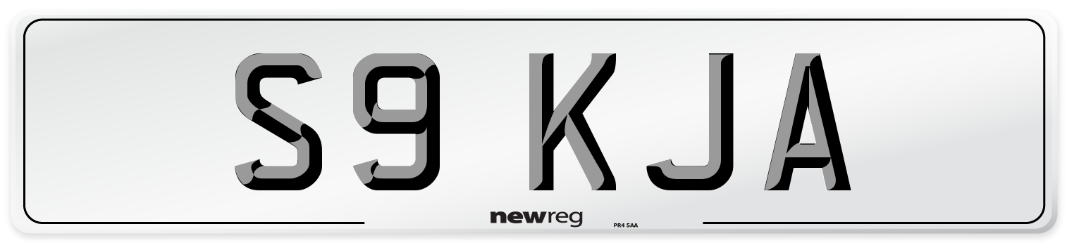 S9 KJA Front Number Plate