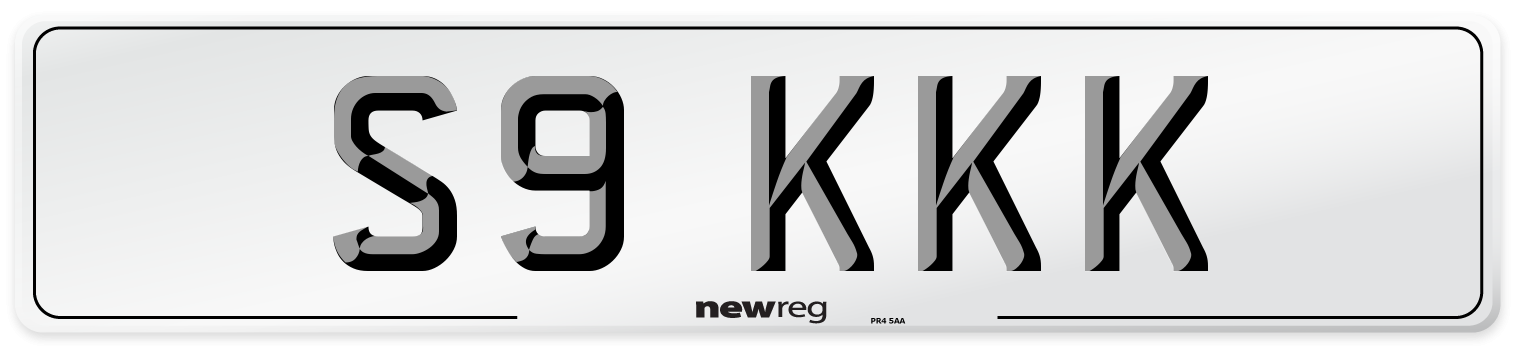 S9 KKK Front Number Plate
