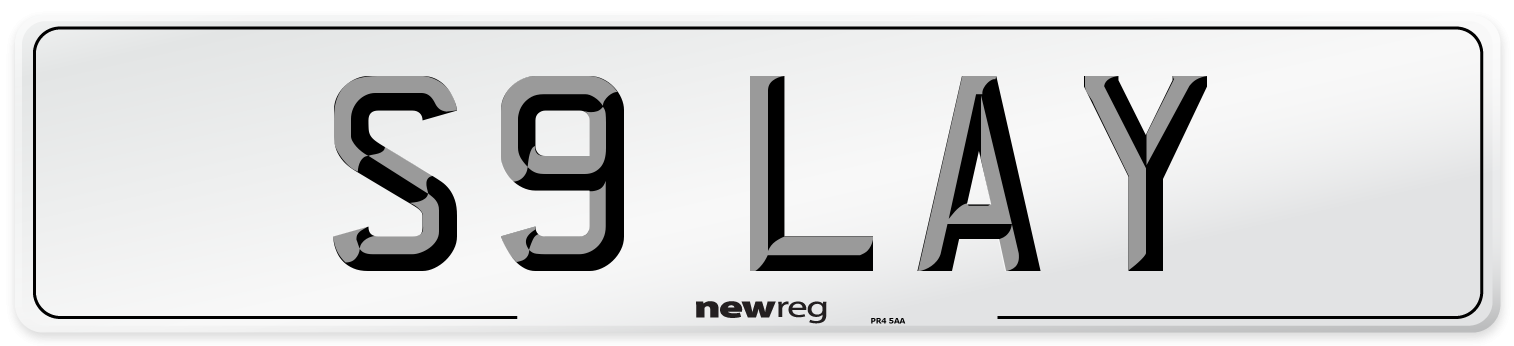 S9 LAY Front Number Plate