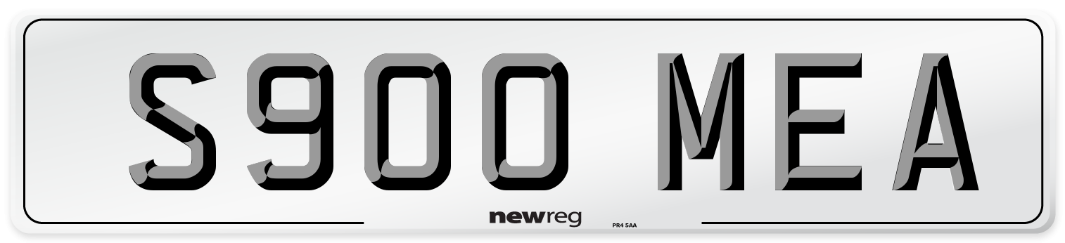 S900 MEA Front Number Plate
