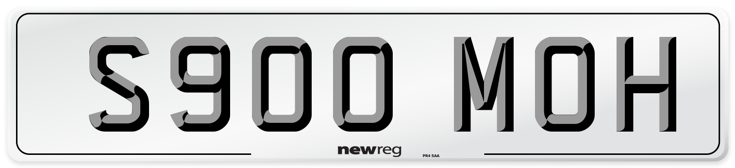 S900 MOH Front Number Plate