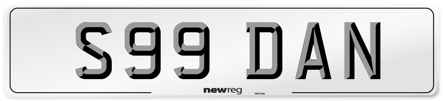 S99 DAN Front Number Plate