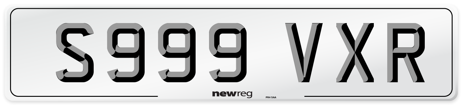S999 VXR Front Number Plate