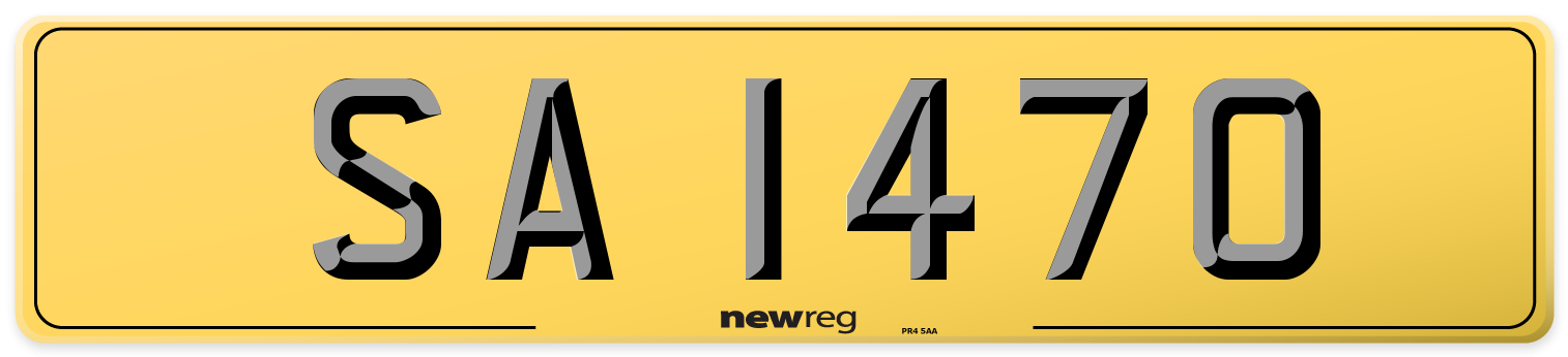 SA 1470 Rear Number Plate