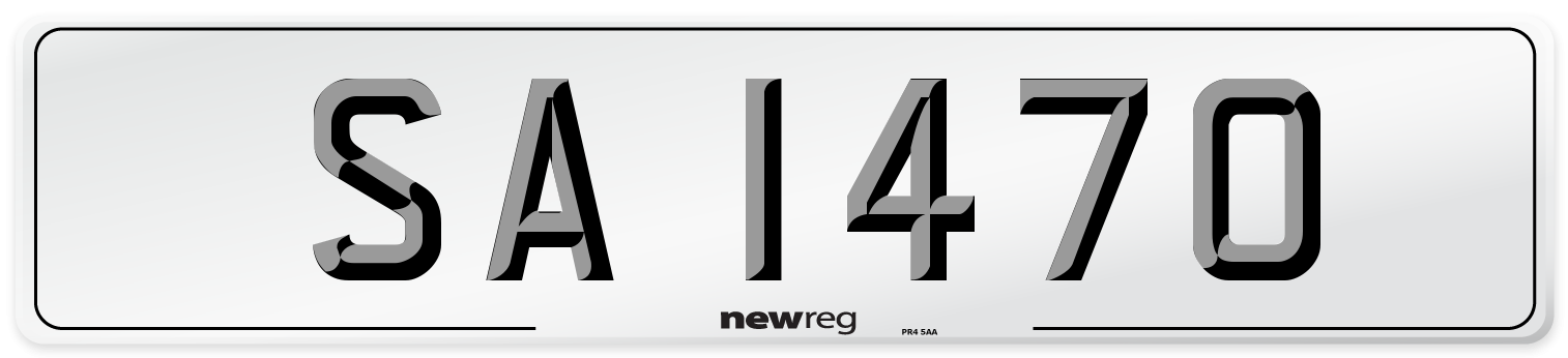 SA 1470 Front Number Plate