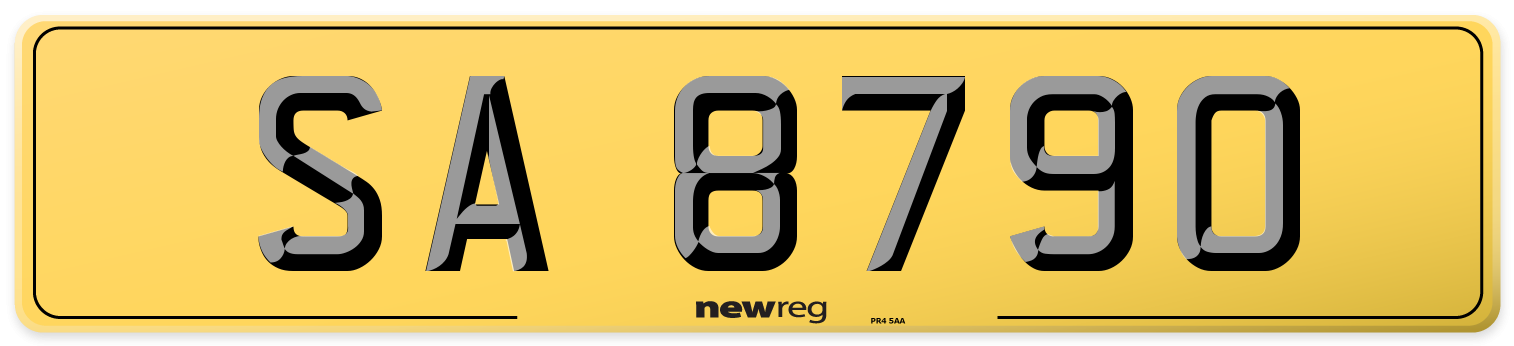SA 8790 Rear Number Plate