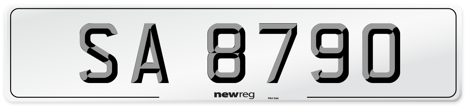 SA 8790 Front Number Plate