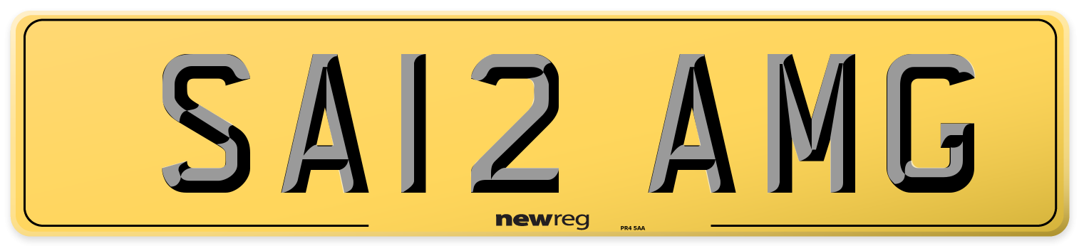 SA12 AMG Rear Number Plate