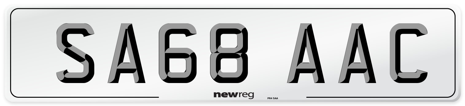 SA68 AAC Front Number Plate