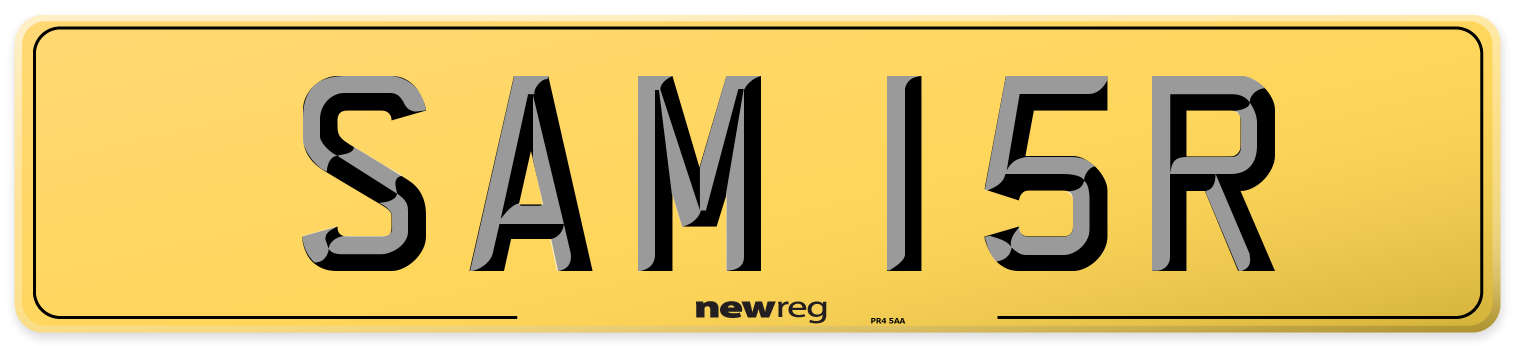 SAM 15R Rear Number Plate