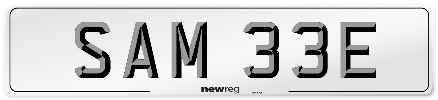 SAM 33E Front Number Plate