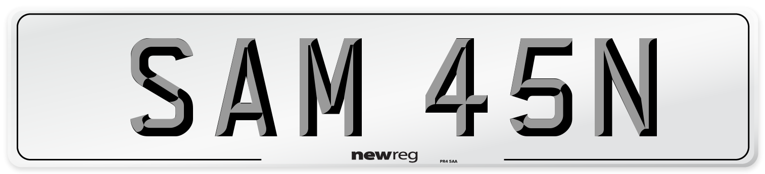 SAM 45N Front Number Plate
