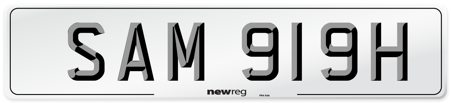 SAM 919H Front Number Plate