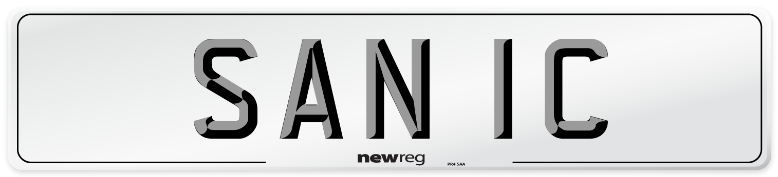SAN 1C Front Number Plate