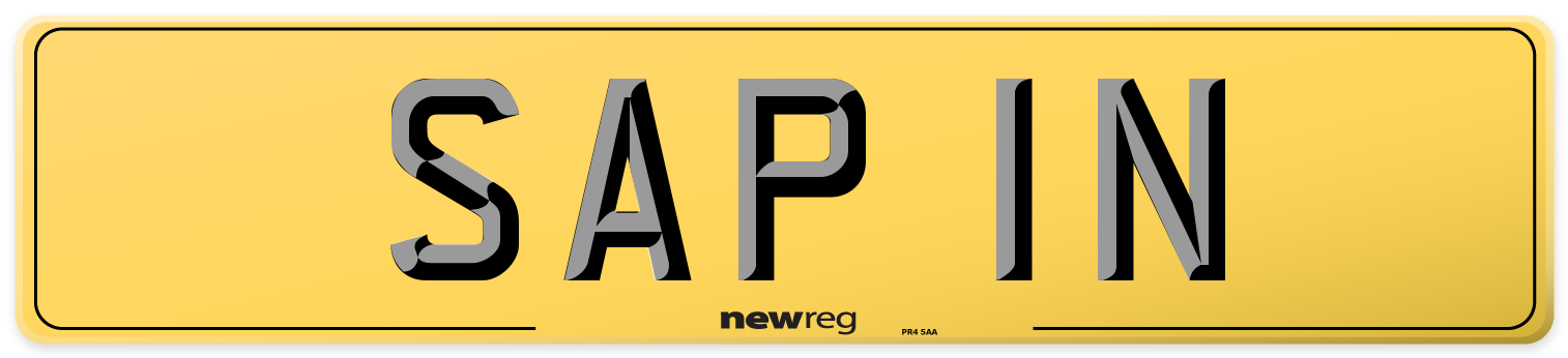 SAP 1N Rear Number Plate