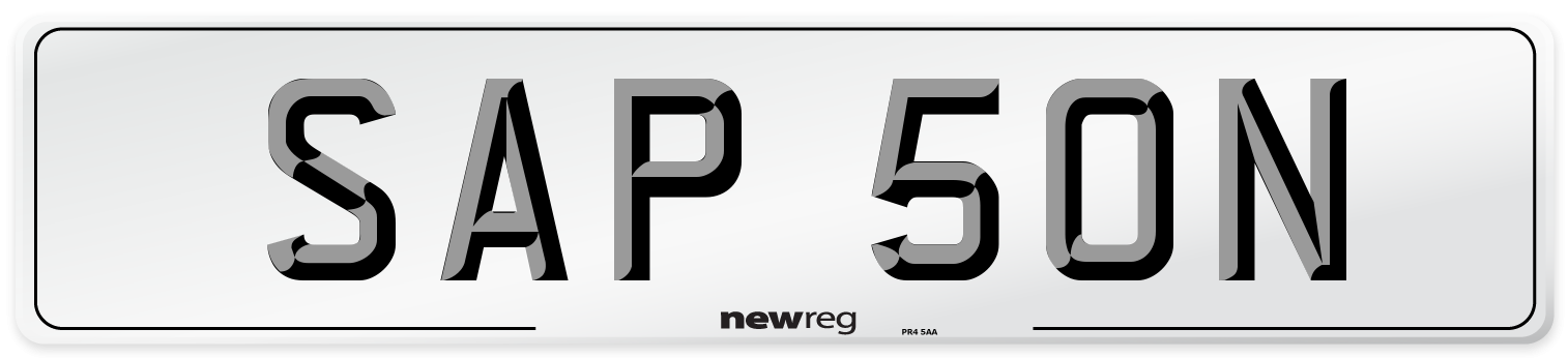 SAP 50N Front Number Plate