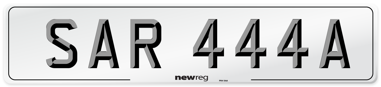 SAR 444A Front Number Plate