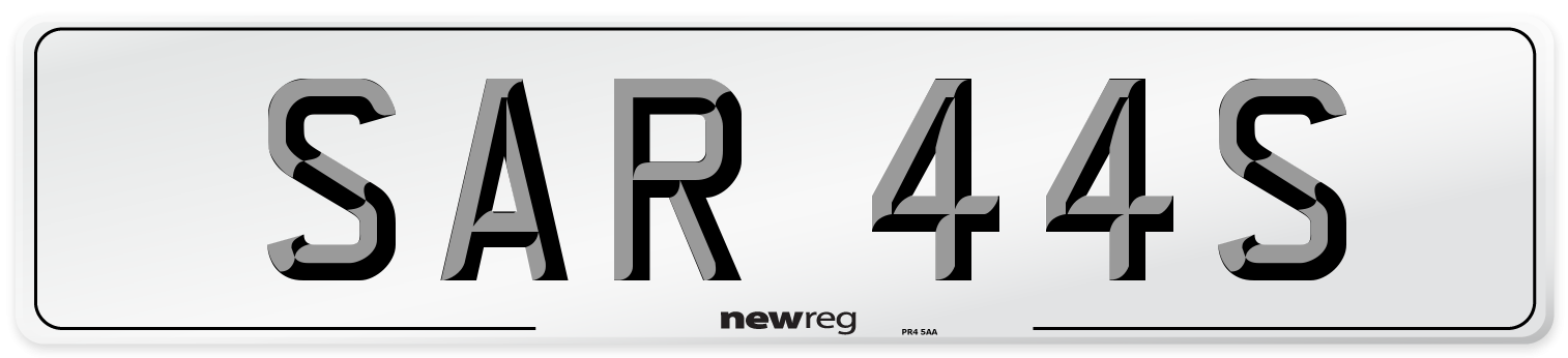 SAR 44S Front Number Plate