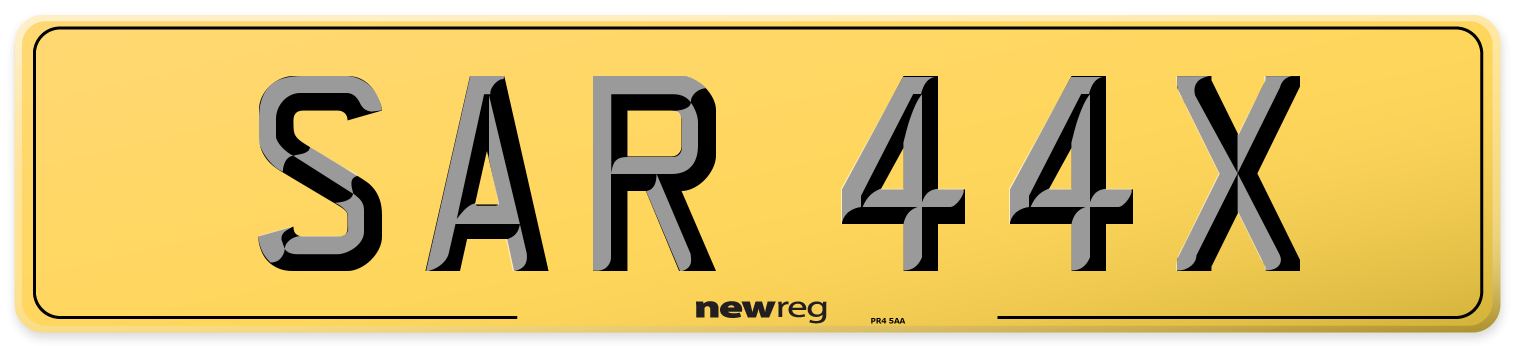 SAR 44X Rear Number Plate