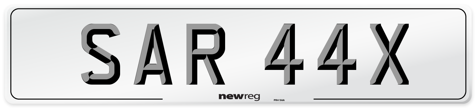 SAR 44X Front Number Plate